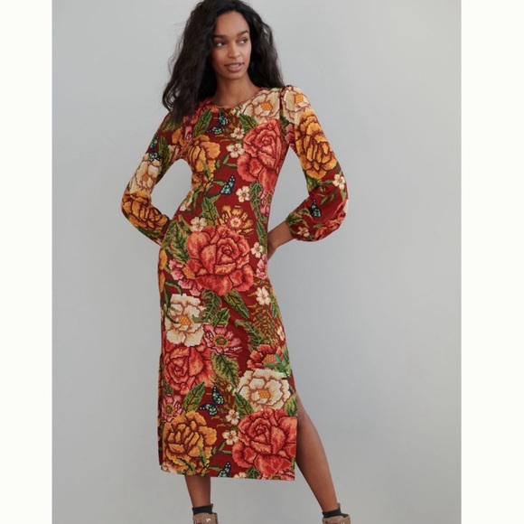 FARM Rio Dresses & Skirts - Farm Rio Jessa Puff Sleeve Maxi Dress